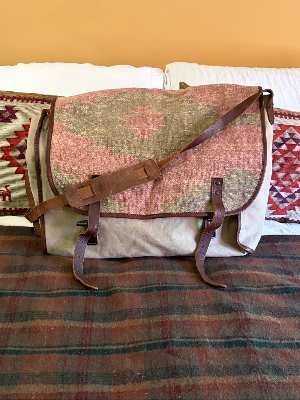 Vintage NWOT Ralph Lauren Denim & Supply Canvas Messenger Bag